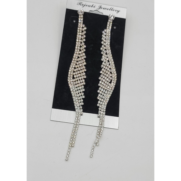 FASHION Rhinestone statement drop earrings - Picture 1 of 6
